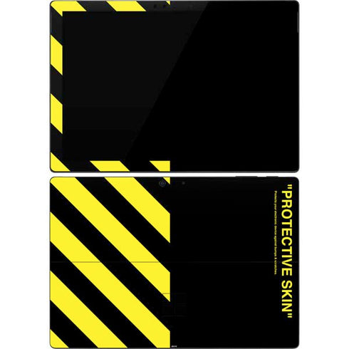 Black and Yellow Stripes Surface Pro 7 Skin