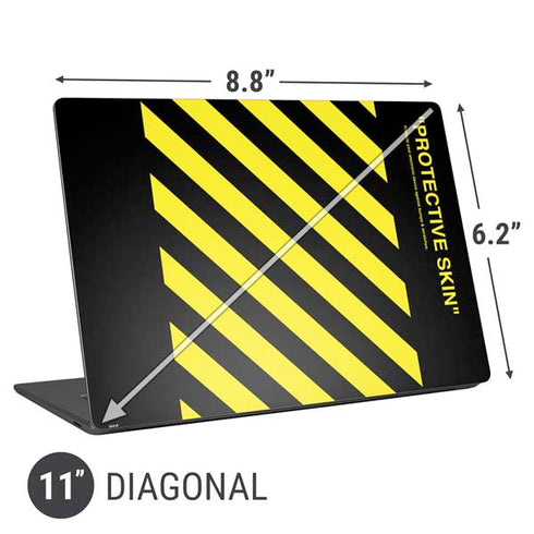 Black and Yellow Stripes Universal Laptop 11in (8.8 x 6.2in) Skin