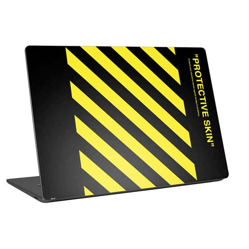 Black and Yellow Stripes Universal Laptop 12in (9.8 x 6.8in) Skin