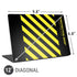 Black and Yellow Stripes Universal Laptop 12in (9.8 x 6.8in) Skin