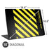 Black and Yellow Stripes Universal Laptop 18in (14.6 x 10.6in) Skin