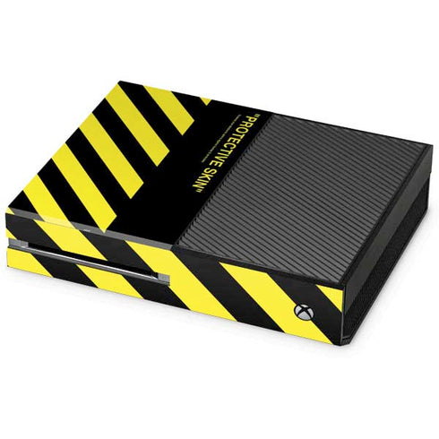 Black and Yellow Stripes Xbox One Console Skin