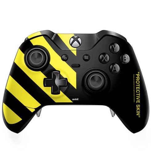 Black and Yellow Stripes Xbox One Elite Controller Skin