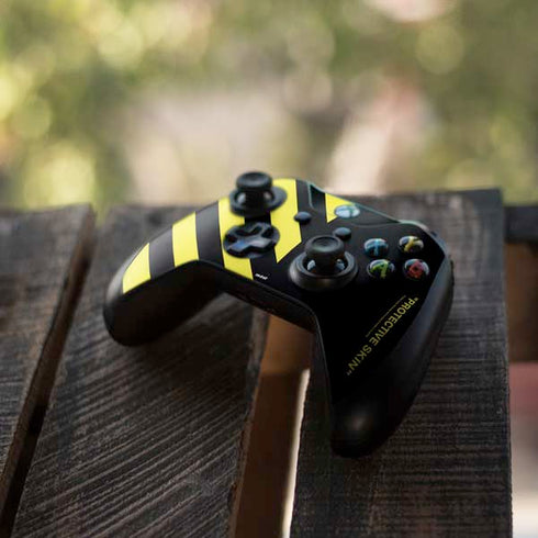 Black and Yellow Stripes Xbox One S All-Digital Edition Bundle Skin