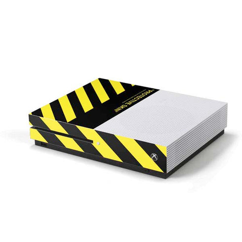 Black and Yellow Stripes Xbox One S Console Skin