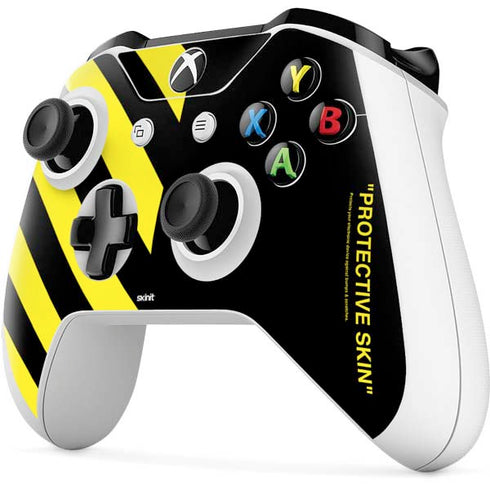 Black and Yellow Stripes Xbox One S Controller Skin