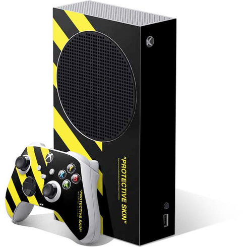 Black and Yellow Stripes Xbox Series S Bundle Skin