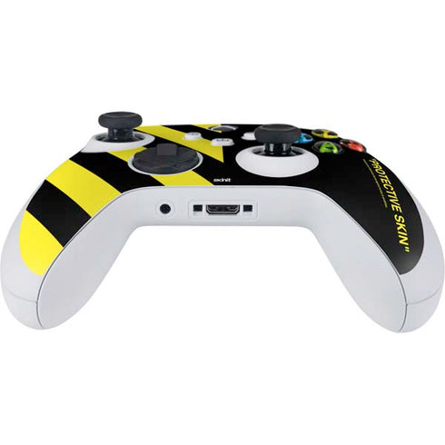 Black and Yellow Stripes Xbox Series S Controller Skin
