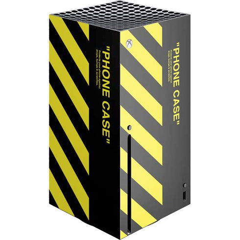 Black and Yellow Stripes Xbox Series X Console Skin