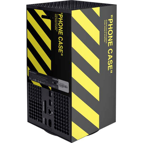 Black and Yellow Stripes Xbox Series X Console Skin