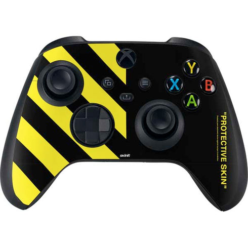 Black and Yellow Stripes Xbox Series X Controller Skin