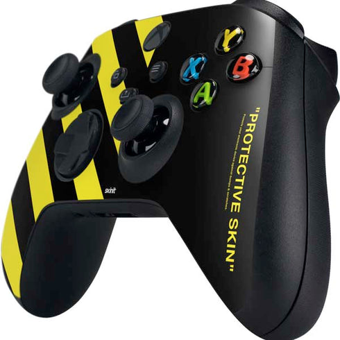 Black and Yellow Stripes Xbox Series X Controller Skin
