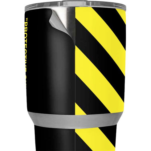 Black and Yellow Stripes Yeti 30oz Rambler Tumbler Skin