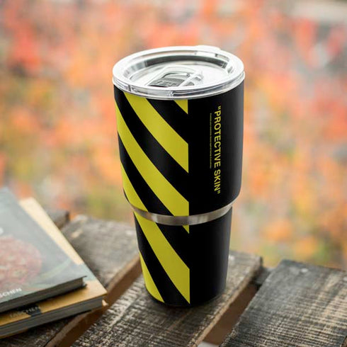 Black and Yellow Stripes Yeti 30oz Rambler Tumbler Skin