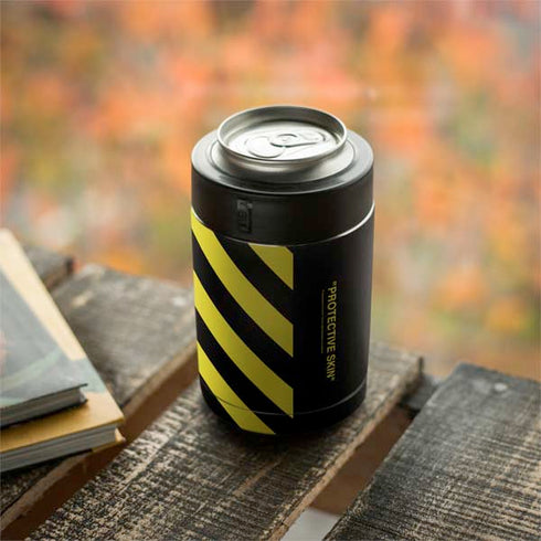 Black and Yellow Stripes Yeti Colster Can Insulator Skin