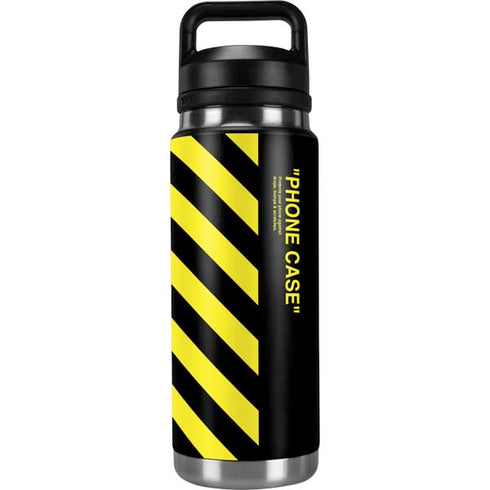 Black and Yellow Stripes YETI Rambler 26oz Bottle Skin