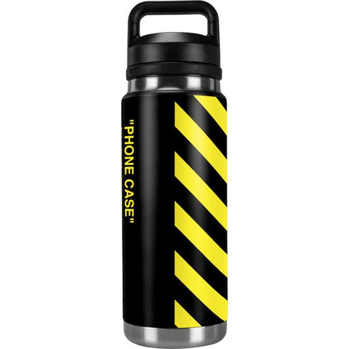 Black and Yellow Stripes YETI Rambler 26oz Bottle Skin