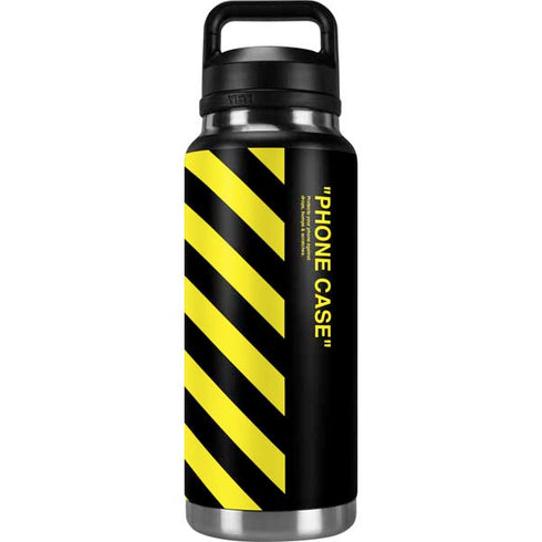Black and Yellow Stripes YETI Rambler 36oz Bottle Skin