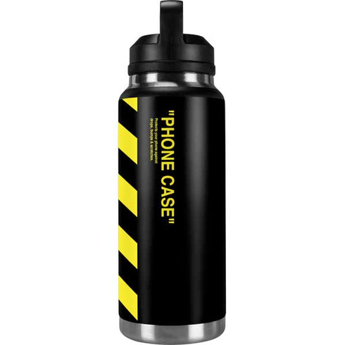 Black and Yellow Stripes YETI Rambler 36oz Bottle Skin