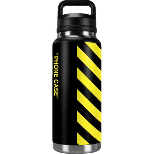 Black and Yellow Stripes YETI Rambler 36oz Bottle Skin
