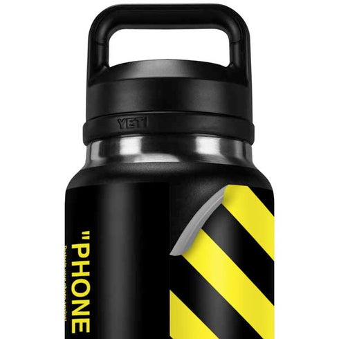 Black and Yellow Stripes YETI Rambler 36oz Bottle Skin