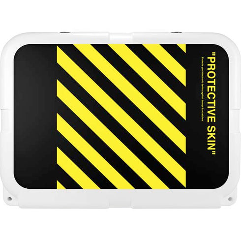 Black and Yellow Stripes YETI Tundra 35 Hard Cooler Skin