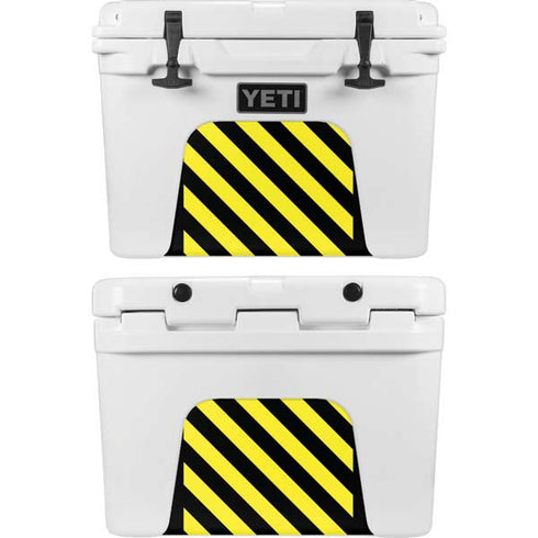 Black and Yellow Stripes YETI Tundra 35 Hard Cooler Skin