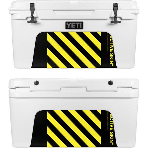 Black and Yellow Stripes YETI Tundra 65 Hard Cooler Skin