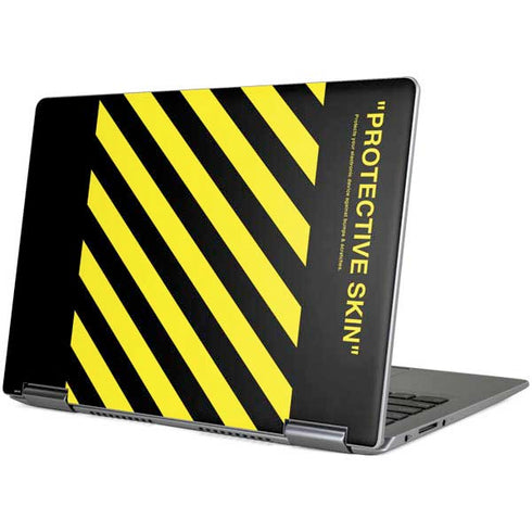 Black and Yellow Stripes Yoga 710 14in Skin