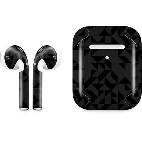 Black Geometric Apple AirPods 2 Skin