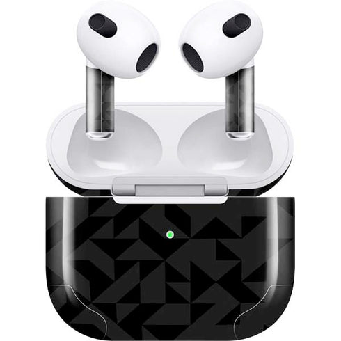 Black Geometric Apple AirPods (3rd Gen 2021) Skin