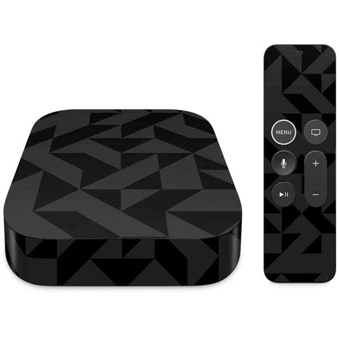 Black Geometric Apple TV Skin