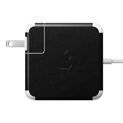 Black Brushed Steel Texture 85W Power Adapter (15 and 17 inch MacBook Pro Charger) Skin