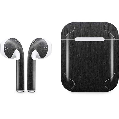 Specialty Vinyl Black Brushed Steel Texture Apple AirPods Skin