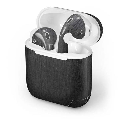 Specialty Vinyl Black Brushed Steel Texture Apple AirPods Skin