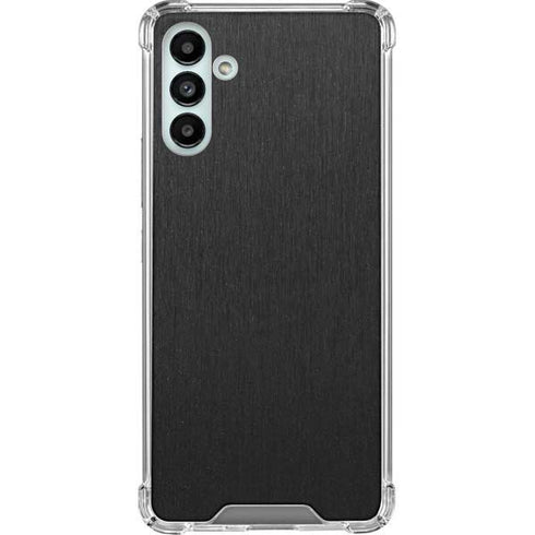 Specialty Vinyl Black Brushed Steel Texture Galaxy A13 5G Clear Case