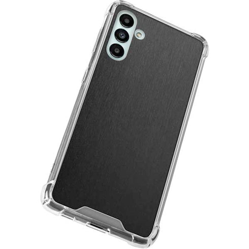Specialty Vinyl Black Brushed Steel Texture Galaxy A13 5G Clear Case