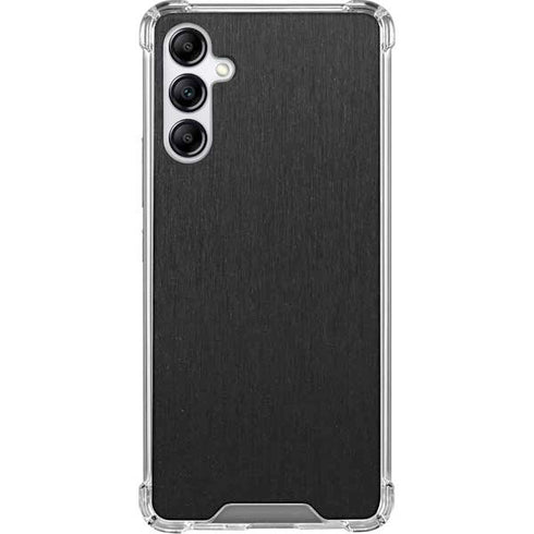 Specialty Vinyl Black Brushed Steel Texture Galaxy A15 5G Clear Case