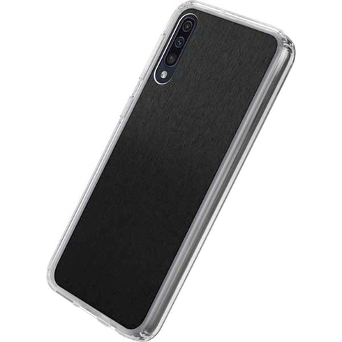 Specialty Vinyl Black Brushed Steel Texture Galaxy A50 Clear Case