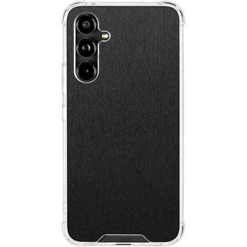 Specialty Vinyl Black Brushed Steel Texture Galaxy A54 5G Clear Case