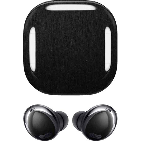 Specialty Vinyl Black Brushed Steel Texture Galaxy Buds Pro Skin
