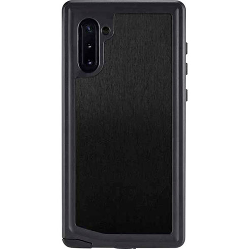 Specialty Vinyl Black Brushed Steel Texture Galaxy Note 10 Waterproof Case