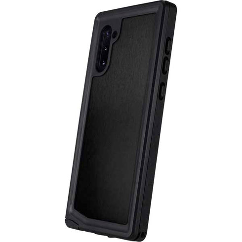 Specialty Vinyl Black Brushed Steel Texture Galaxy Note 10 Waterproof Case