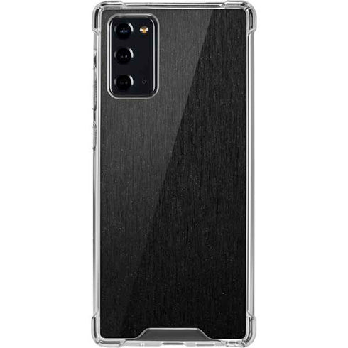 Specialty Vinyl Black Brushed Steel Texture Galaxy Note20 5G Clear Case