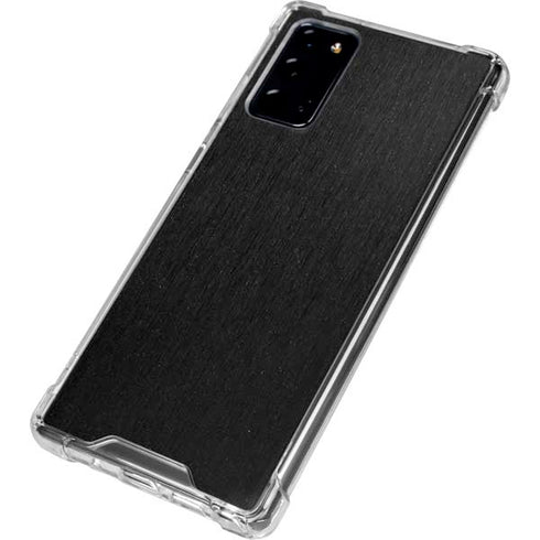 Specialty Vinyl Black Brushed Steel Texture Galaxy Note20 5G Clear Case