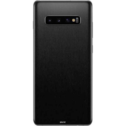 Specialty Vinyl Black Brushed Steel Texture Galaxy S10 Plus Skin