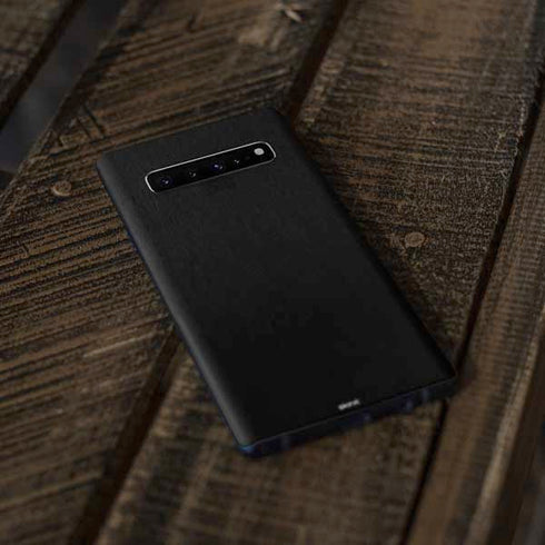 Specialty Vinyl Black Brushed Steel Texture Galaxy S10 Plus Skin