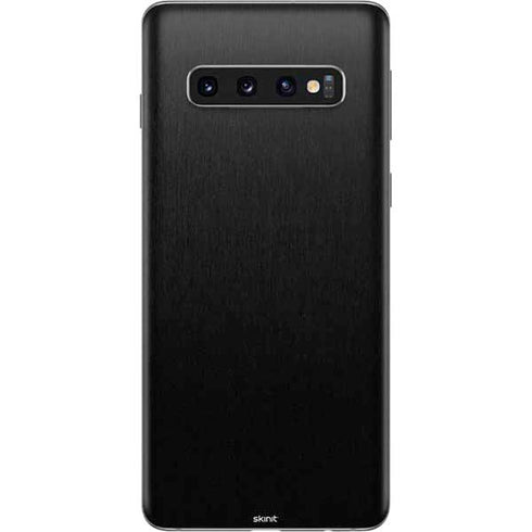 Specialty Vinyl Black Brushed Steel Texture Galaxy S10 Skin