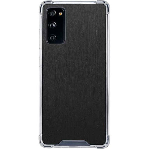 Specialty Vinyl Black Brushed Steel Texture Galaxy S20 FE Clear Case