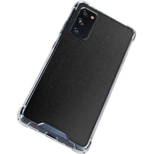 Specialty Vinyl Black Brushed Steel Texture Galaxy S20 FE Clear Case